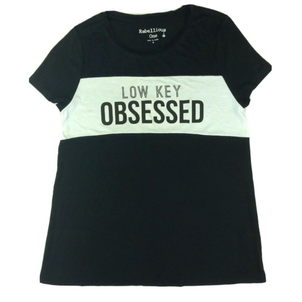 Rebellious One (NEW) Juniors Black T-Shirt Size M